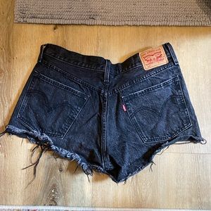 Vintage Levi’s 501 black cut off shorts